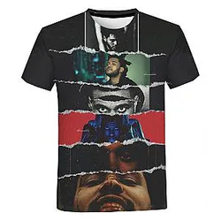 The Weeknd T-shirt - 3D Print Unisex Fashion Casual Short Sleeve Hip Hop T-shirt
