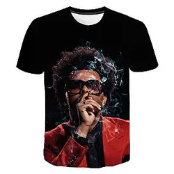 The Weeknd T-shirts - 3D Printed T-shirt Streetwear T-shirt