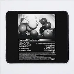 The Weeknd Mouse Pads - Ultimate Song List Tribute Mouse Pad