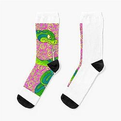 Nigel Thornberry The Wild Thornberrys Neon Pattern 90s Cartoon with funny Socks