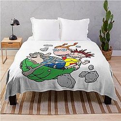 Gift for Men The Wild Thornberrys Smashing Nickelodeon Cartoon with Interesting Journey of the Chara Throw Blanket