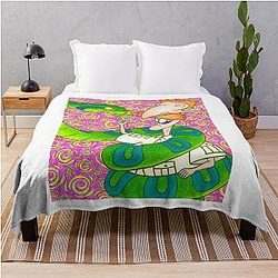 Nigel Thornberry The Wild Thornberrys Neon Pattern cartoon characters funny Throw Blanket