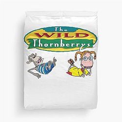 The Wild Thornberrys cartoon with adventurous journey of characters in Trippy Forest Duvet Cover