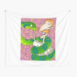 Nigel Thornberry The Wild Thornberrys Neon Pattern 90s Cartoon Funny Characters Tapestry