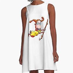 Eliza Thornberry's Family The Wild Thornberrys Flintstones Meet- The Wild cartoon with interesting journey of characters funny A-Line Dress