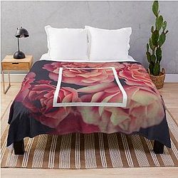 The 1975 Blanket - The 1975 Floral Rectangle Throw Blanket RB2510