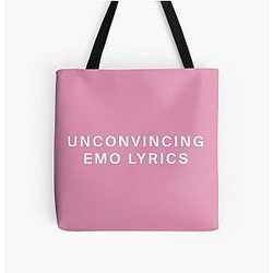 The 1975 Bags - UNCONVINCING EMO LYRICS THE 1975 All Over Print Tote Bag RB2510