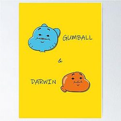 Gumball and darwin funny faces Poster