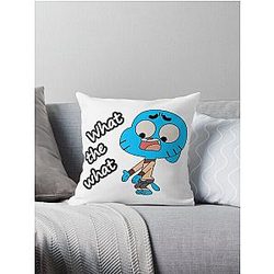 The amazing world of Gumball, What the what  Throw Pillow