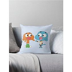 Gumball and Darwin Throw Pillow