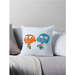 Gumball and Darwin, What the what Throw Pillow