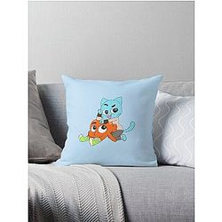 Gumball and Darwin Throw Pillow