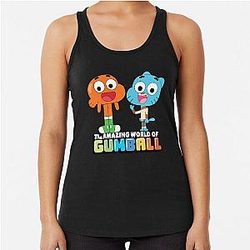 Gumball and Darwin Greet the fans Racerback Tank Top