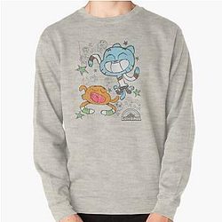 Gumball And Darwin Sketched Paper Sweatshirt Pullover Sweatshirt