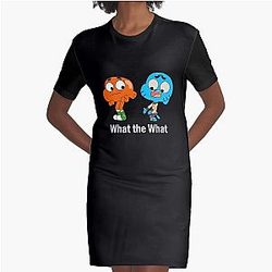 The amazing world of Gumball, Gumball and Darwin, What the what  Graphic T-Shirt Dress