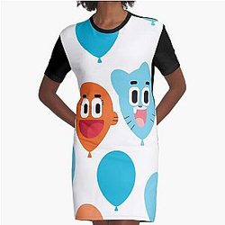 GUMBALL balloons Graphic T-Shirt Dress