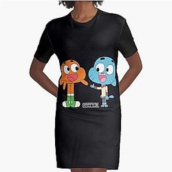 Gumball and Darwin Graphic T-Shirt Dress
