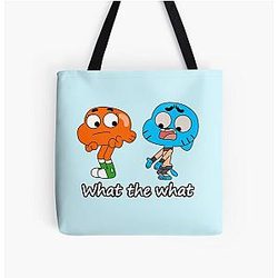 The amazing world of Gumball, Gumball and Darwin, What the what  All Over Print Tote Bag