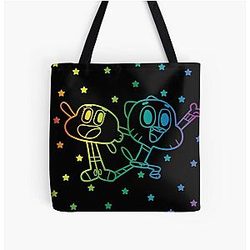 rainbow AMAZING WORLD OF GUMBALL All Over Print Tote Bag