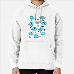 Gumball Pixel Art - Pattern Pullover Hoodie