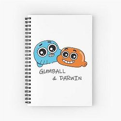 Gumball and Darwin best friends Spiral Notebook