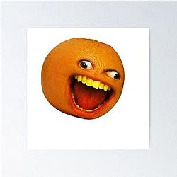 Excited Orange Poster