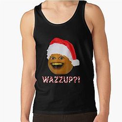 Annoying Orange Smiling Santa Hat Tank Top