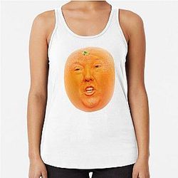 El Trump: Annoying Orange Parody Racerback Tank Top