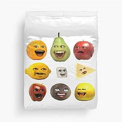 Annoying Orange Characters Duvet Cover