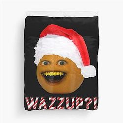 Annoying Orange Santa Hat Duvet Cover