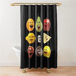 Annoying Orange Characters Shower Curtain