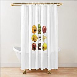 Annoying Orange Characters Shower Curtain