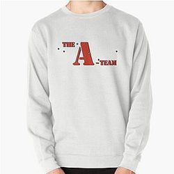 The A Team T-Shirt The A-Team Red Text Bullet Holes Pullover Sweatshirt