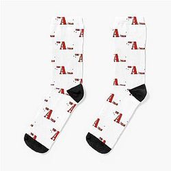 The A-Team - Red Text - Bullet Hole Socks