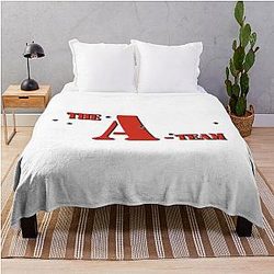 The A Team T-ShirtThe A-Team Red Text Bullet Holes Throw Blanket