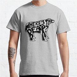 Where's The Bear? Hand lettering in the shape of a bear. David Rose to Patrick Brewer on The Hike when a branch snaps. Classic T-Shirt RB2709
