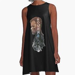 Jason Bourne The Bourne Identity The Waltons Frankenstein Horror Movie for the The Audience Vintage A-Line Dress