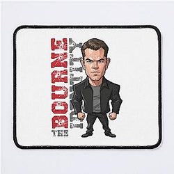 Funny caricature of Matt Damon in The Bourne Identity Mouse Pad