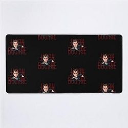 Funny caricature of Jason Bourne Matt Damon in The Bourne Identity Desk Mat