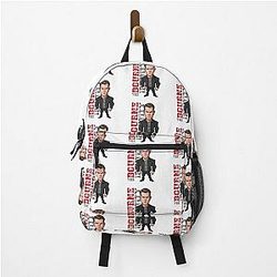 Funny Caricature of Matt Damon in The Bourne Identity Backpack