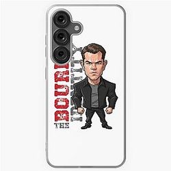 Funny caricature of Matt Damon in The Bourne Identity Samsung Galaxy Case
