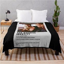 Graphic for the Bourne Identity Special Present Funny Mens Throw Blanket