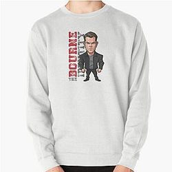 Friendly Caricature of Matt Damon in The Bourne Identity Pullover Sweatshirt