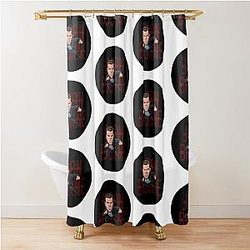 Funny caricature of Jason Damon in The Bourne Identity Shower Curtain