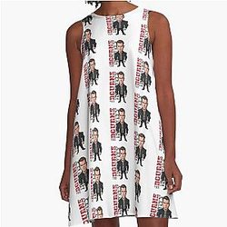 Caricature of Matt Damon in The Bourne Identity Dress