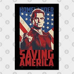 The Boys Posters - Homelander Saving America Poster