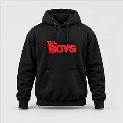 The Boys Distressed Red Logo Black Hoodie NTT1910 The Boys Hoodies