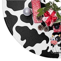 Cow Print Christmas Tree Skirt Official Merch CL1211