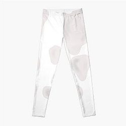 White on White Cow Print  Leggings Flagship RB1809