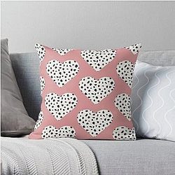 Dotted Spots Y2k aesthetic trendy heart design  Throw Pillow Flagship RB1809